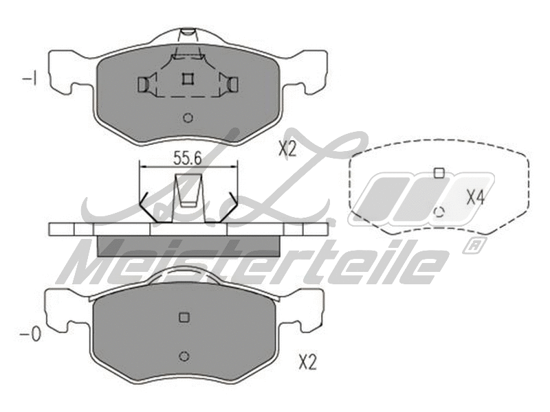 Brake Pad Set, disc brake (AZMT-44-022-1726)