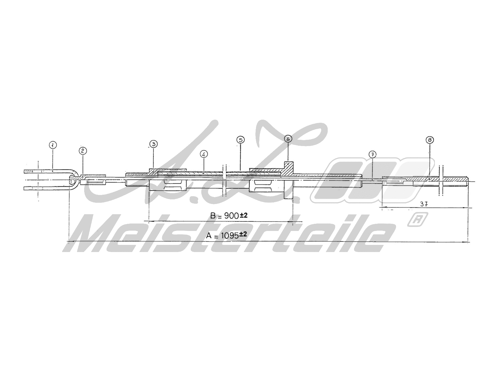 Cable Pull, clutch control (AZMT-47-010-1261)