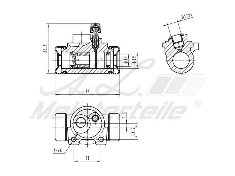 Wheel Brake Cylinder (AZMT-44-111-1122)