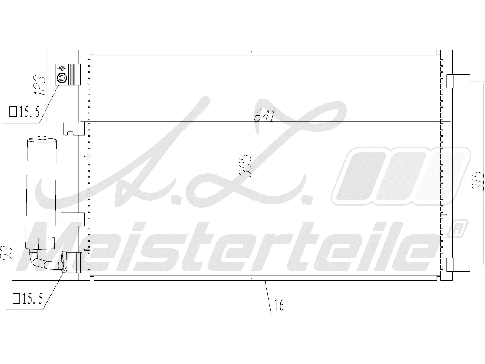 Condenser, air conditioning (AZMT-45-030-1009)
