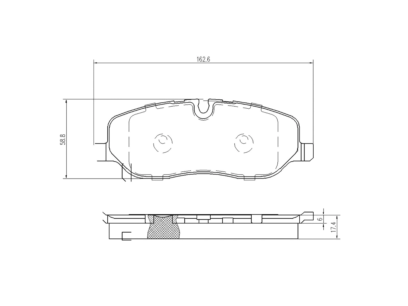 Brake Pad Set, disc brake (AZMT-44-022-1167)