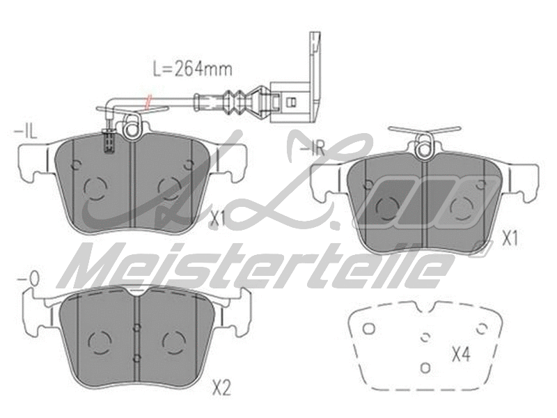 Brake Pad Set, disc brake (AZMT-44-022-2653)