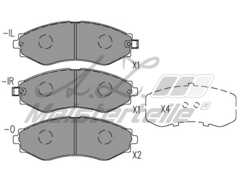 Brake Pad Set, disc brake (AZMT-44-022-2291)