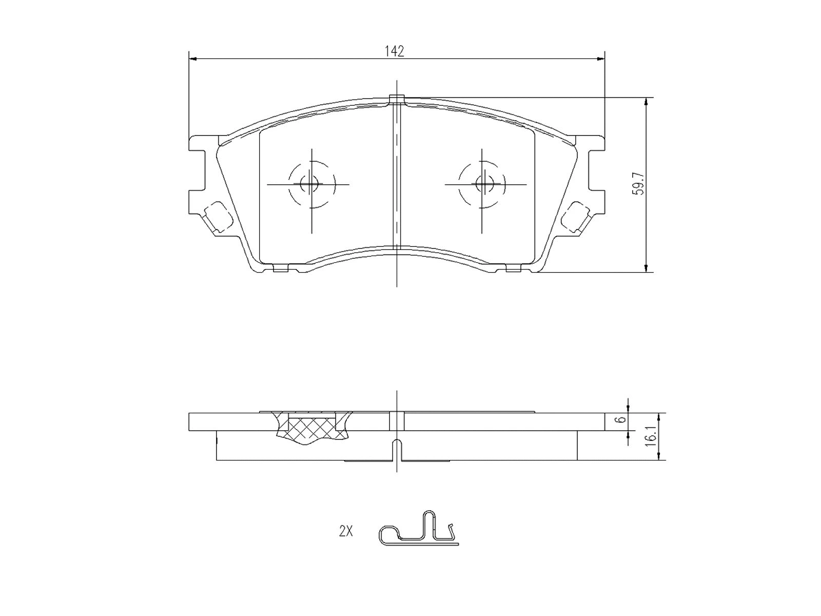Brake Pad Set, disc brake (AZMT-44-022-1006)