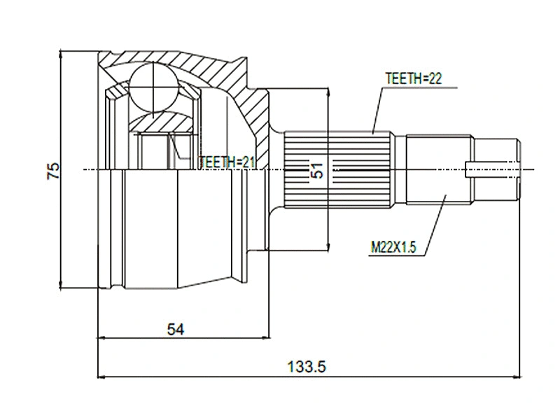 Joint Kit, drive shaft (AZMT-43-030-1065)