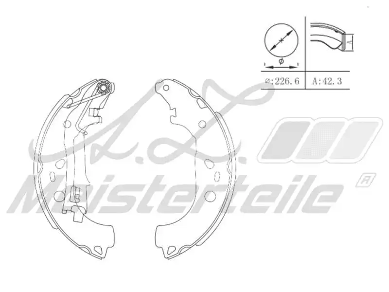 Brake Shoe Set (AZMT-44-026-1236)