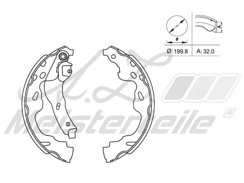 Brake Shoe Set (AZMT-44-026-1160)