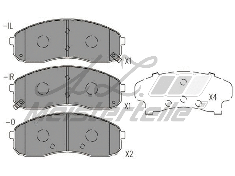 Brake Pad Set, disc brake (AZMT-44-022-2304)