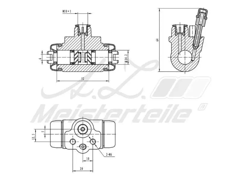 Wheel Brake Cylinder (AZMT-44-111-1130)