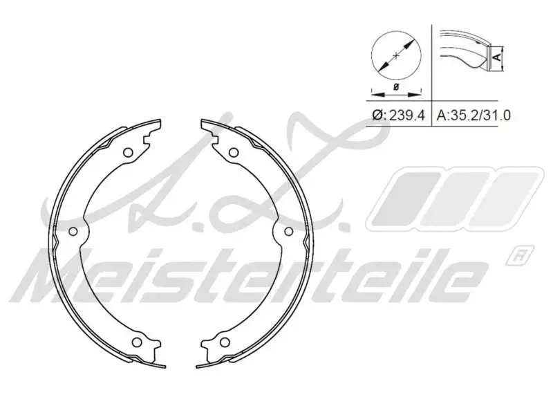 Brake Shoe Set (AZMT-44-026-1481)