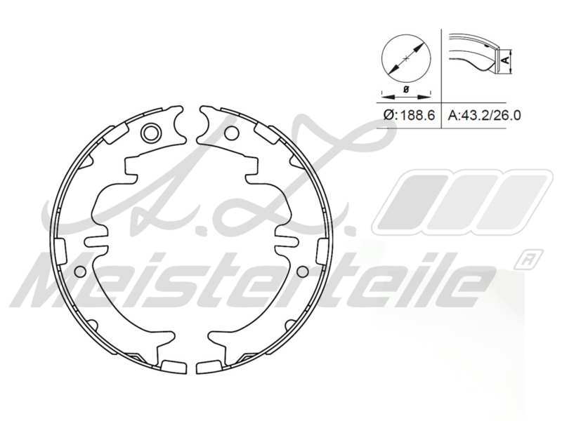 Brake Shoe Set (AZMT-44-026-1161)