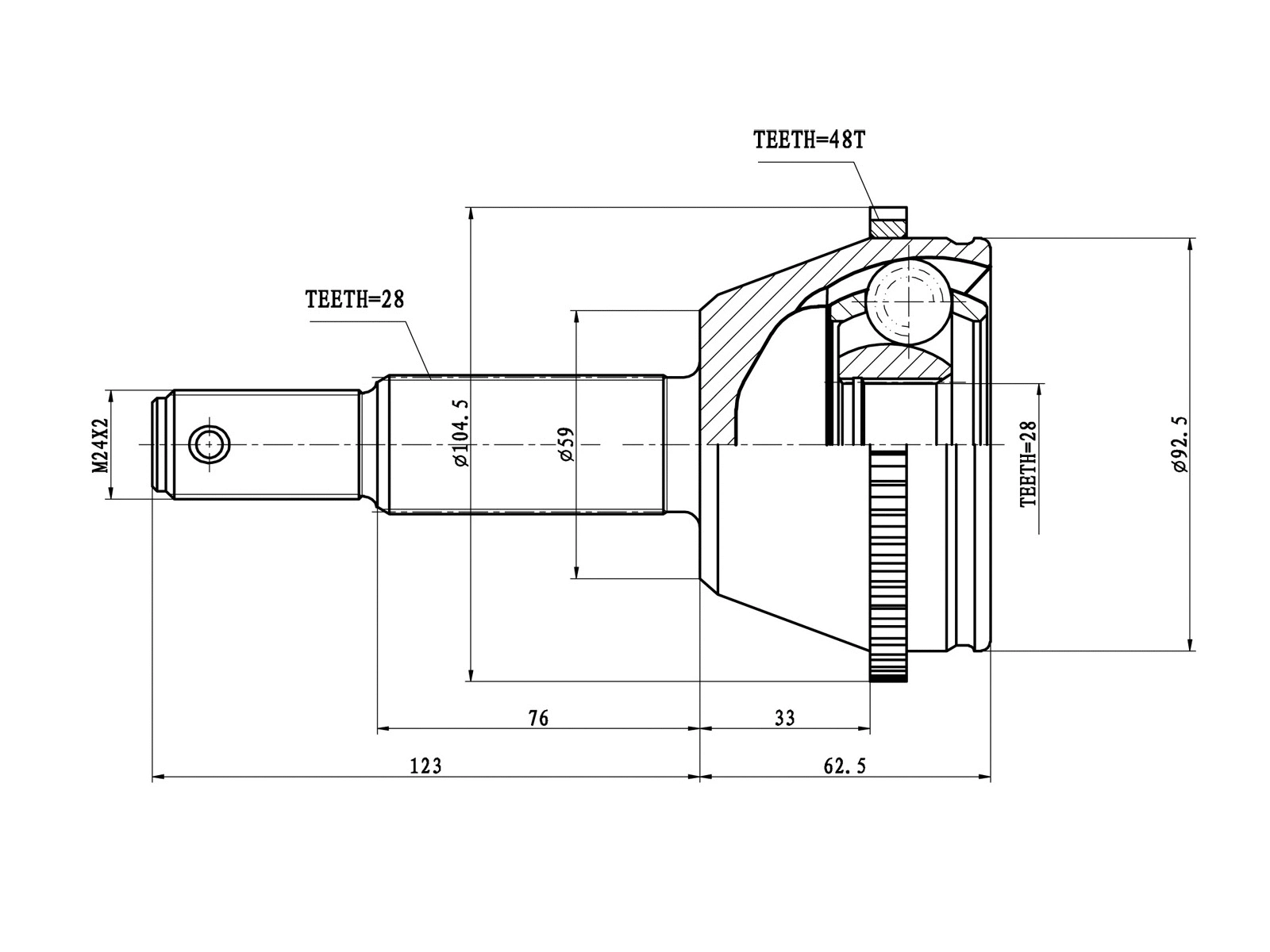 Joint Kit, drive shaft (AZMT-43-030-1118)