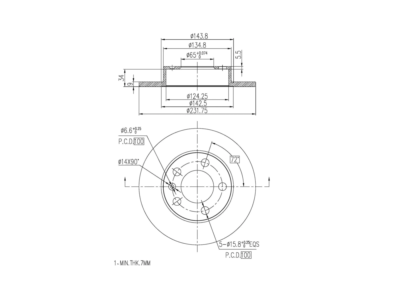 Brake Disc (AZMT-44-024-1529)