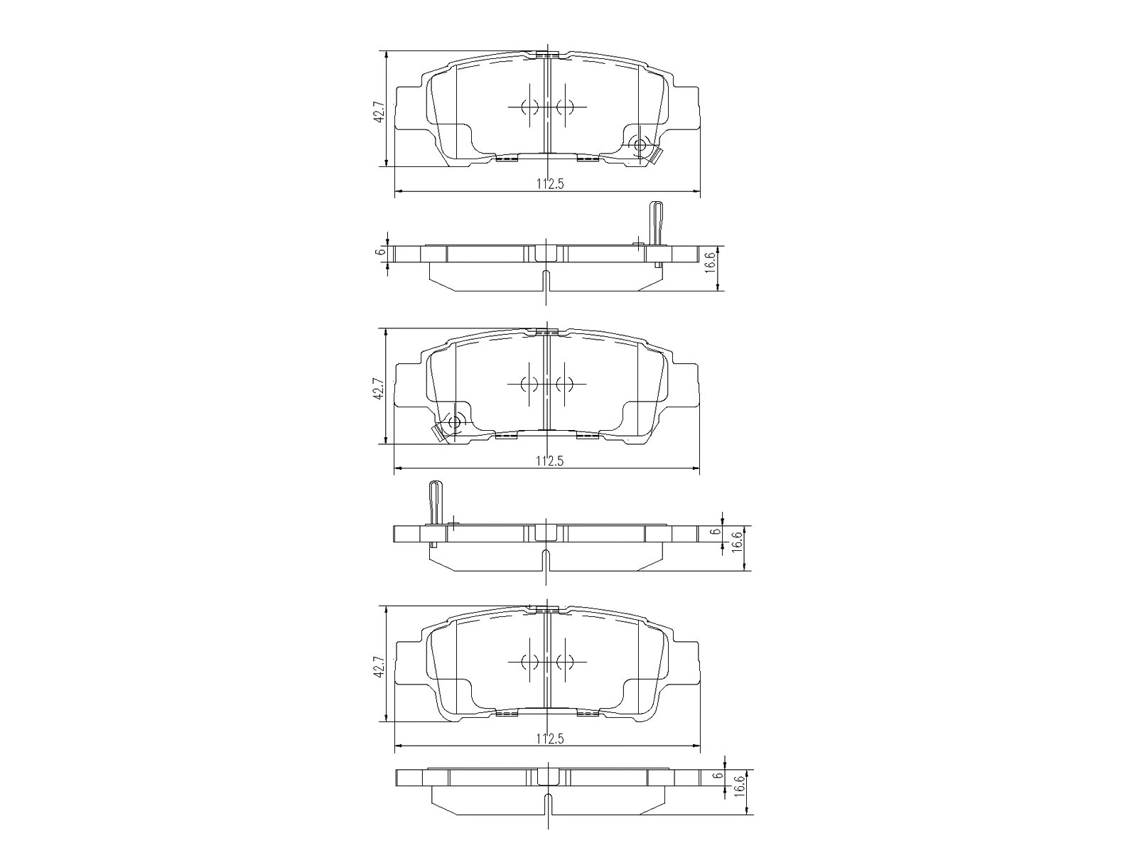 Brake Pad Set, disc brake (AZMT-44-022-1137)
