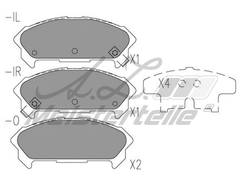 Brake Pad Set, disc brake (AZMT-44-022-2489)