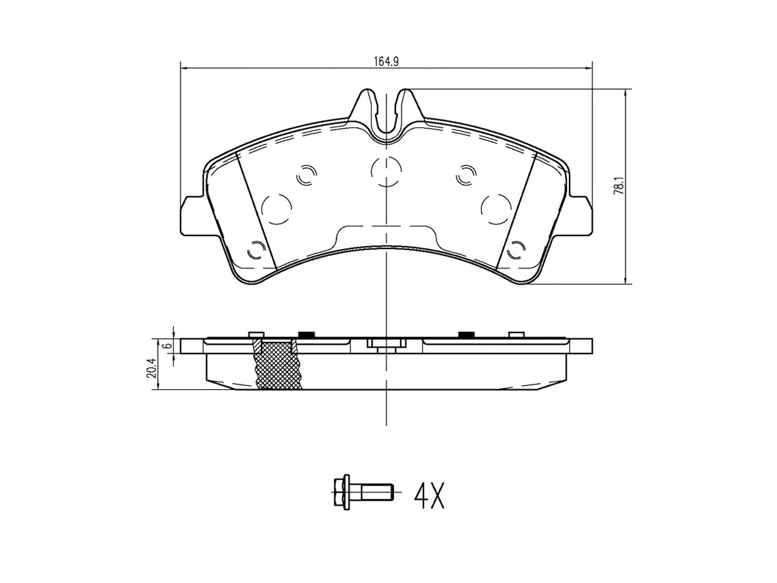 Brake Pad Set, disc brake (AZMT-44-022-1463)