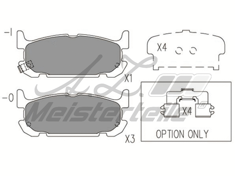 Brake Pad Set, disc brake (AZMT-44-022-1815)