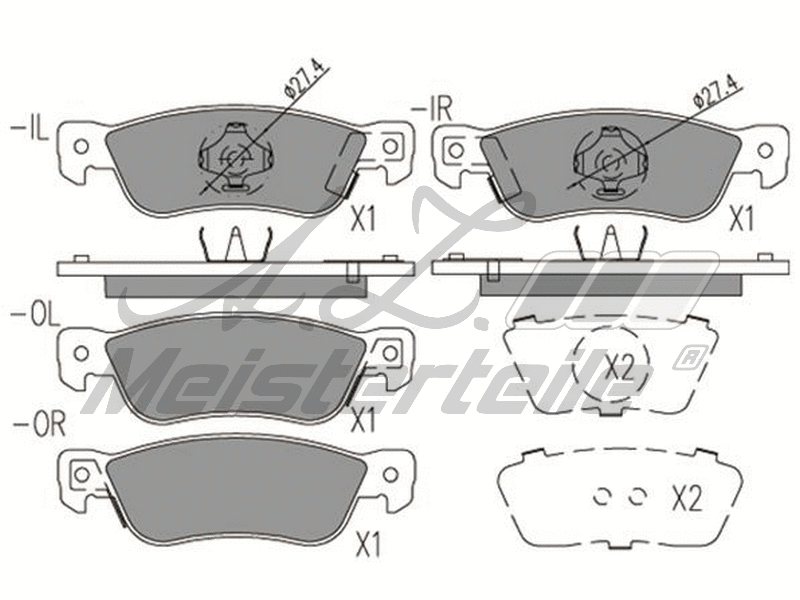 Brake Pad Set, disc brake (AZMT-44-022-1730)