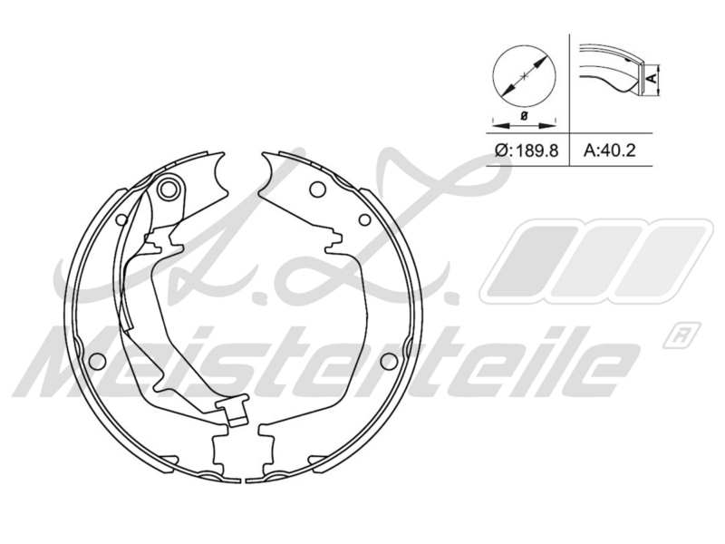Brake Shoe Set (AZMT-44-026-1151)