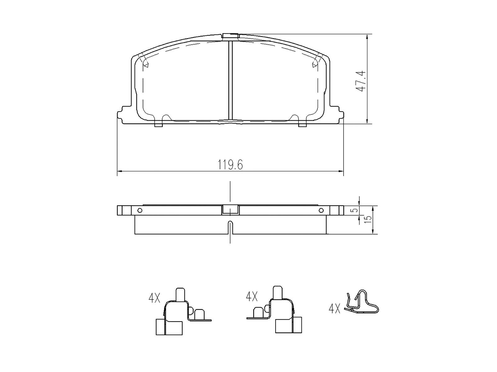 Brake Pad Set, disc brake (AZMT-44-022-1277)