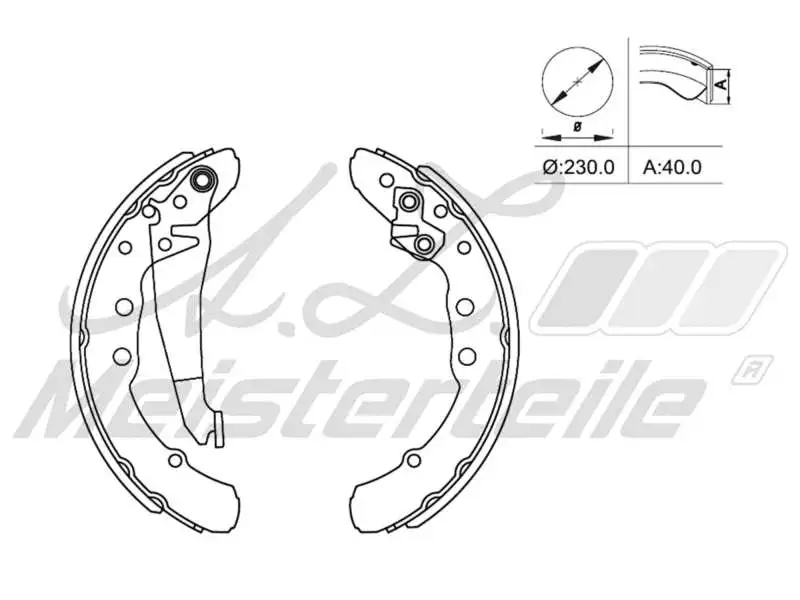 Brake Shoe Set (AZMT-44-026-1020)