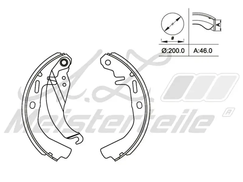 Brake Shoe Set (AZMT-44-026-1362)