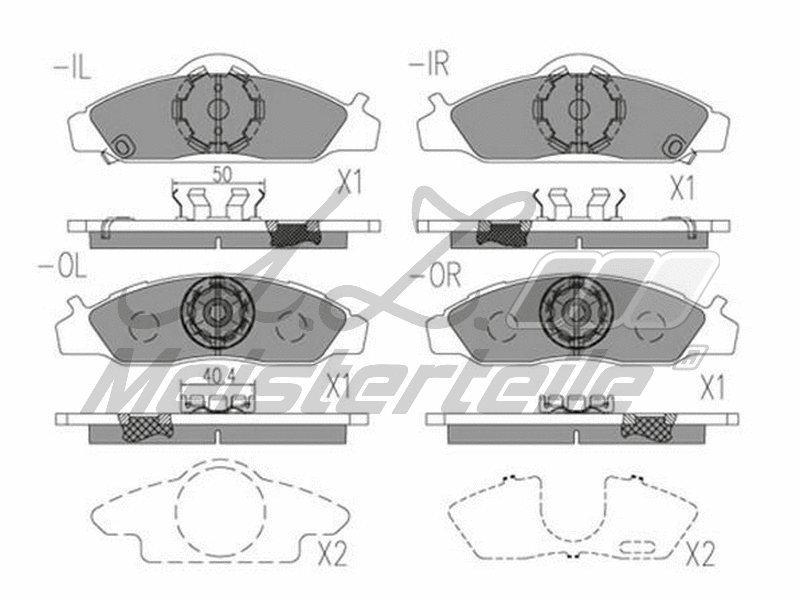 Brake Pad Set, disc brake (AZMT-44-022-1802)