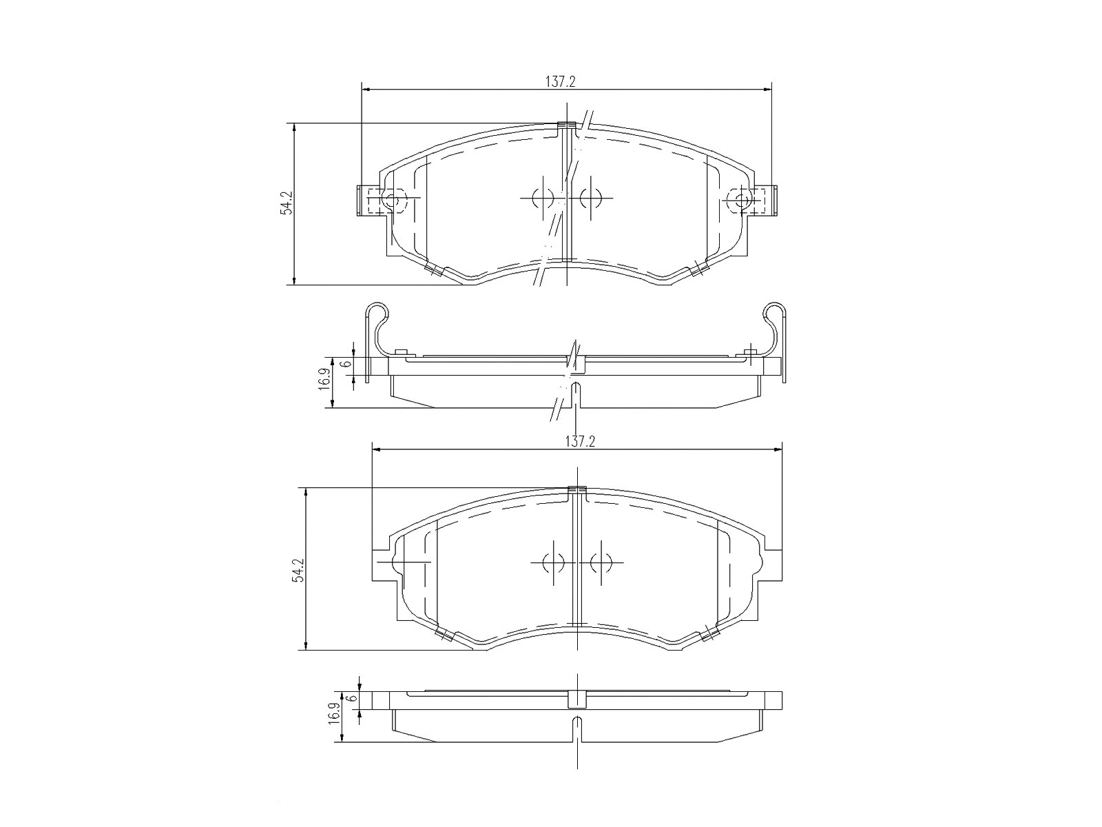 Brake Pad Set, disc brake (AZMT-44-022-1371)