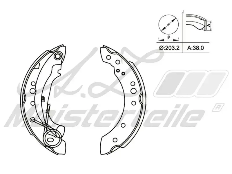 Brake Shoe Set (AZMT-44-026-1060)