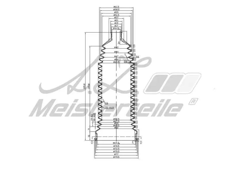 Bellow, steering (AZMT-42-020-1163)