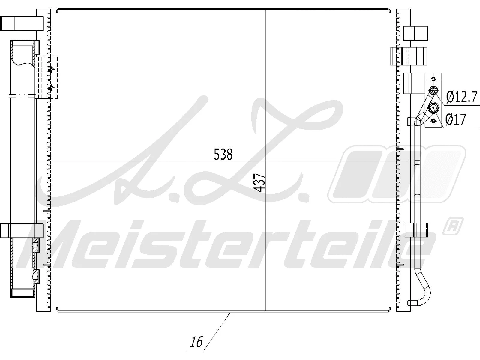 Condenser, air conditioning (AZMT-45-030-1543)