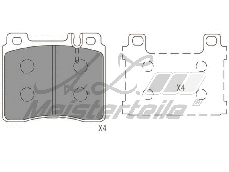 Brake Pad Set, disc brake (AZMT-44-022-2135)