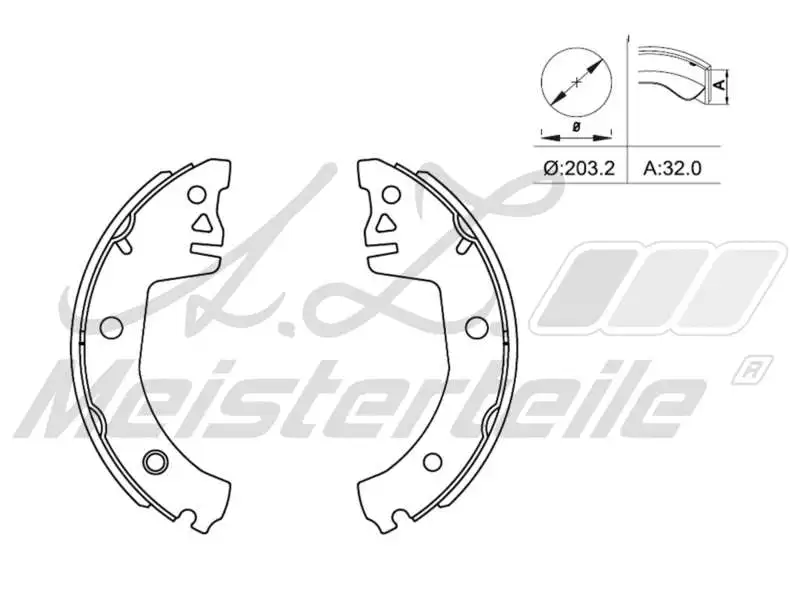 Brake Shoe Set (AZMT-44-026-1139)