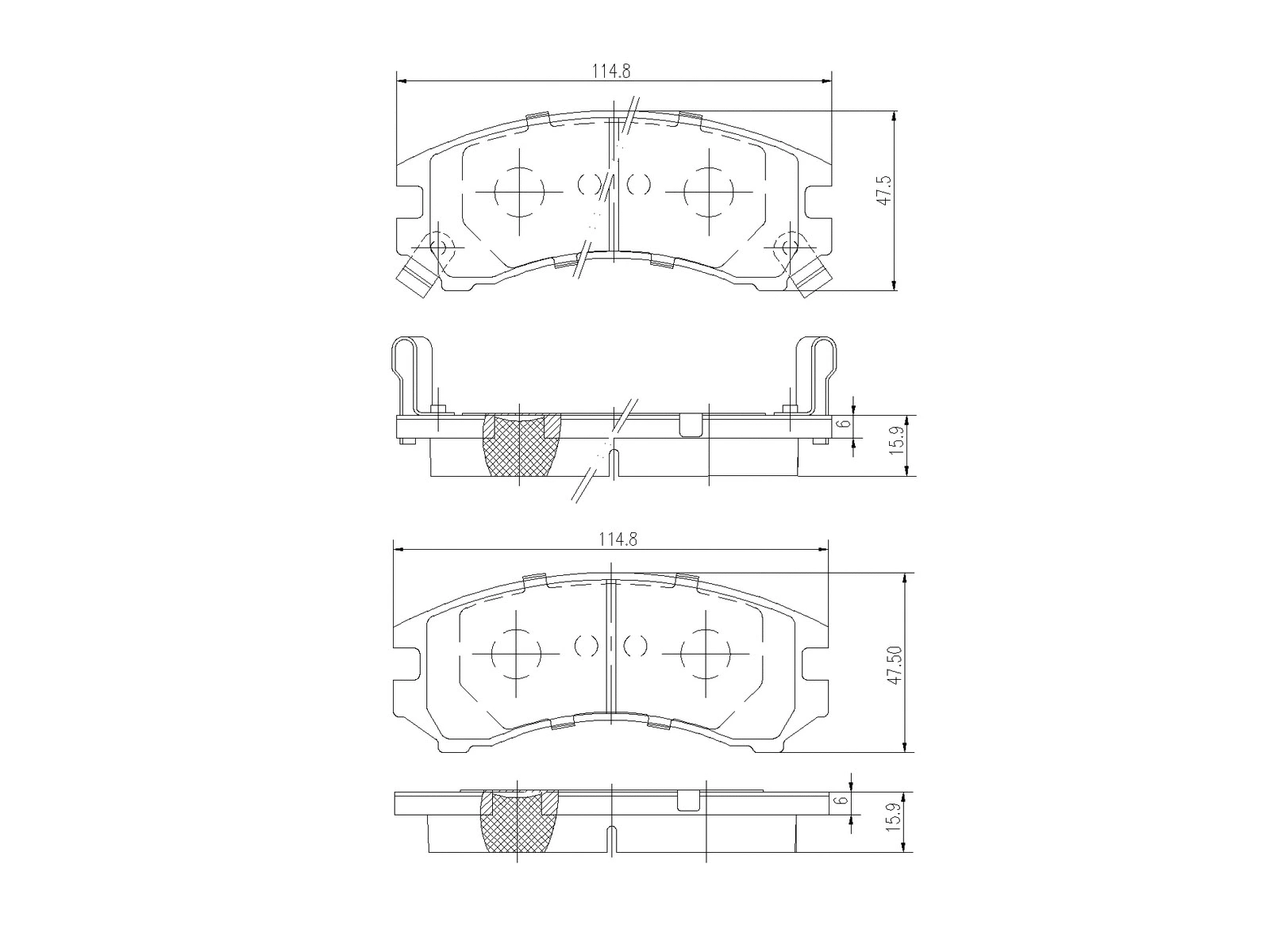 Brake Pad Set, disc brake (AZMT-44-022-1401)
