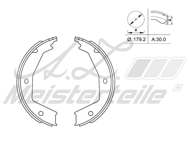 Brake Shoe Set (AZMT-44-026-1364)