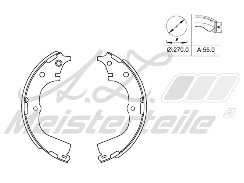 Brake Shoe Set (AZMT-44-026-1340)