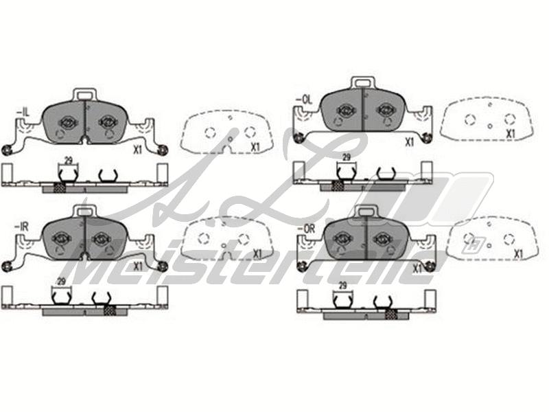 Brake Pad Set, disc brake (AZMT-44-022-1969)