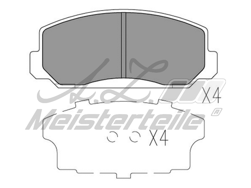 Brake Pad Set, disc brake (AZMT-44-022-2200)