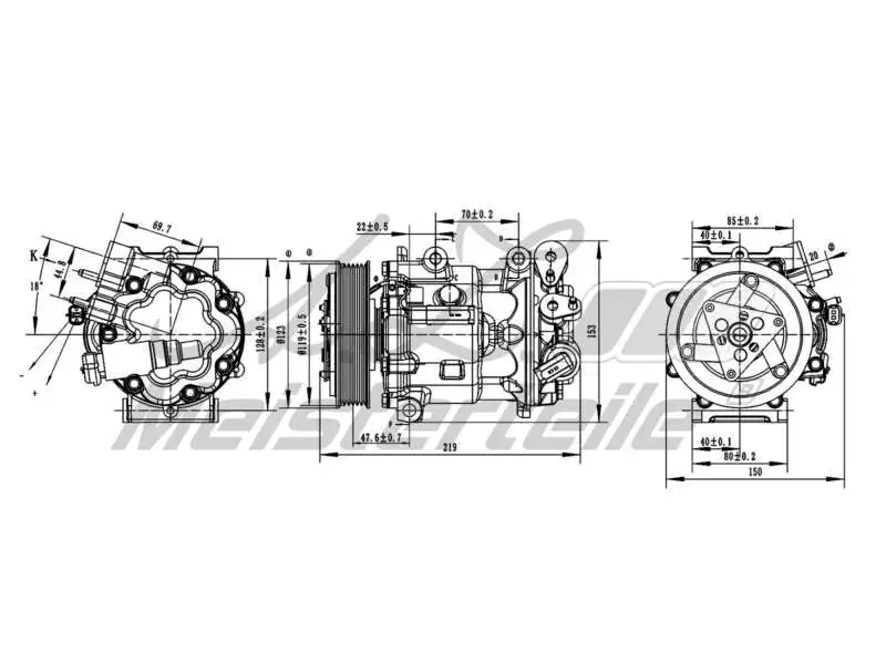 Compressor, air conditioning (AZMT-45-041-1102)