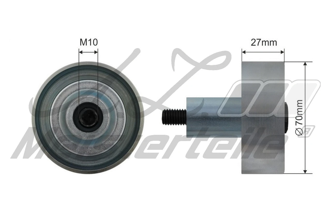 Deflection/Guide Pulley, V-ribbed belt