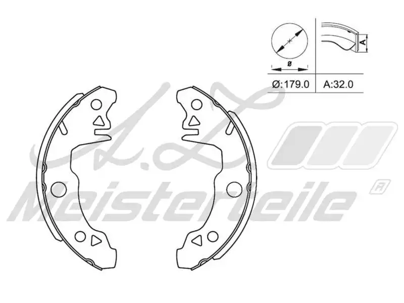 Brake Shoe Set (AZMT-44-026-1396)