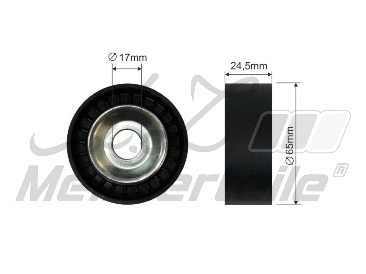 Deflection/Guide Pulley, V-ribbed belt