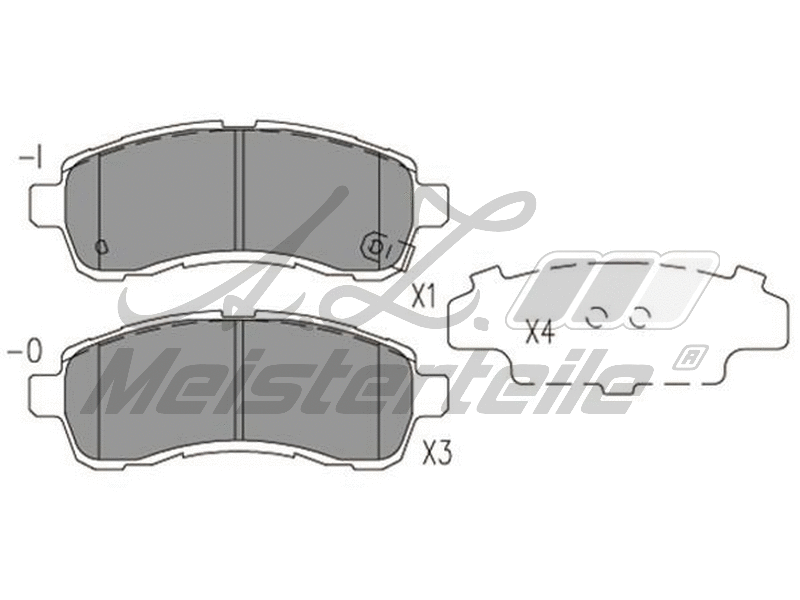Brake Pad Set, disc brake (AZMT-44-022-2556)