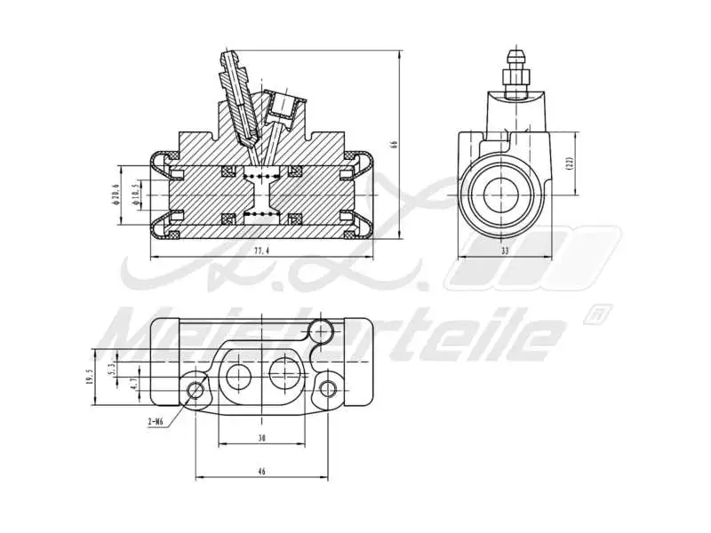 Wheel Brake Cylinder (AZMT-44-111-1102)