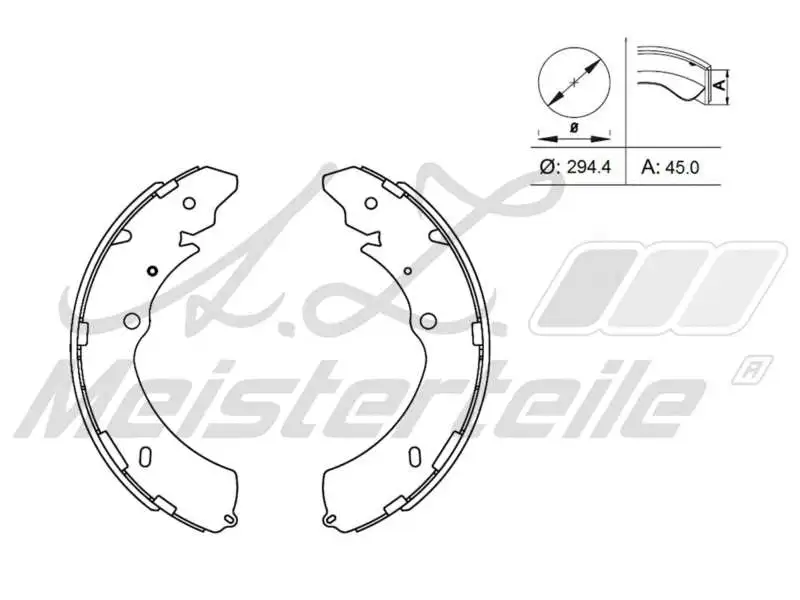 Brake Shoe Set (AZMT-44-026-1337)