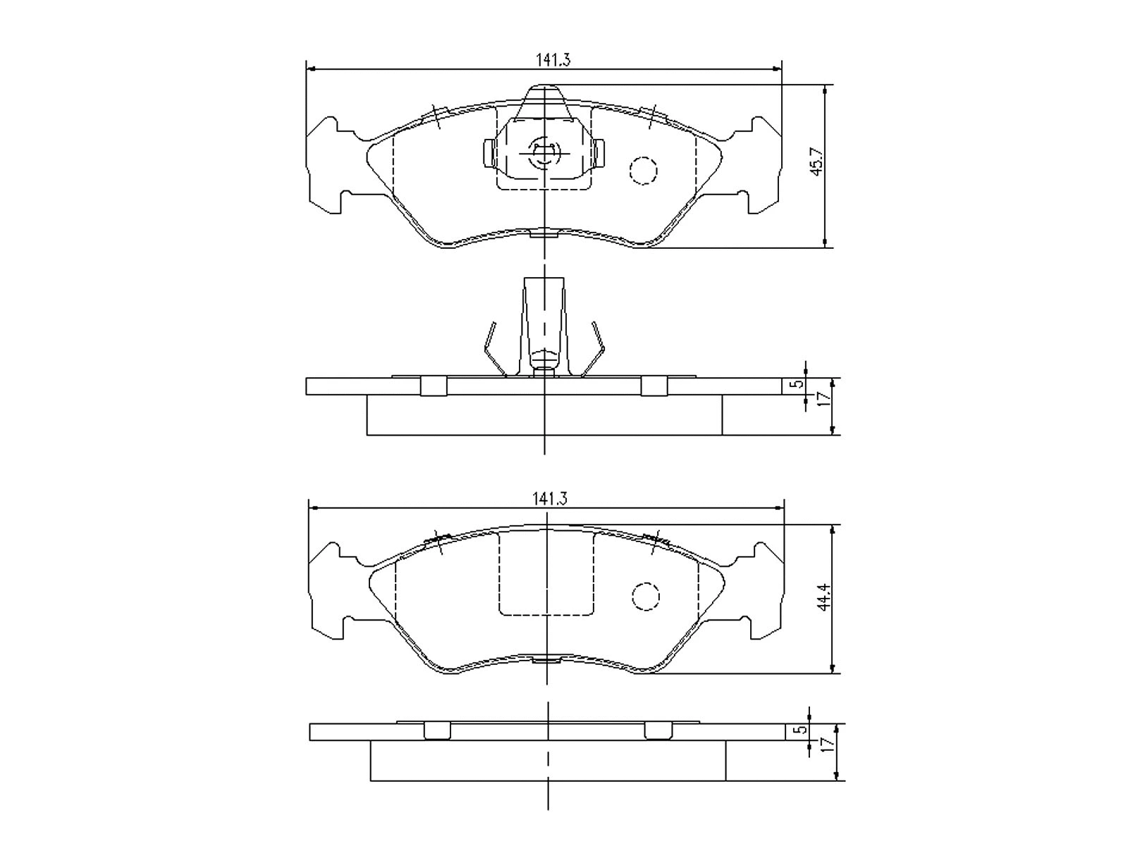 Brake Pad Set, disc brake (AZMT-44-022-1019)