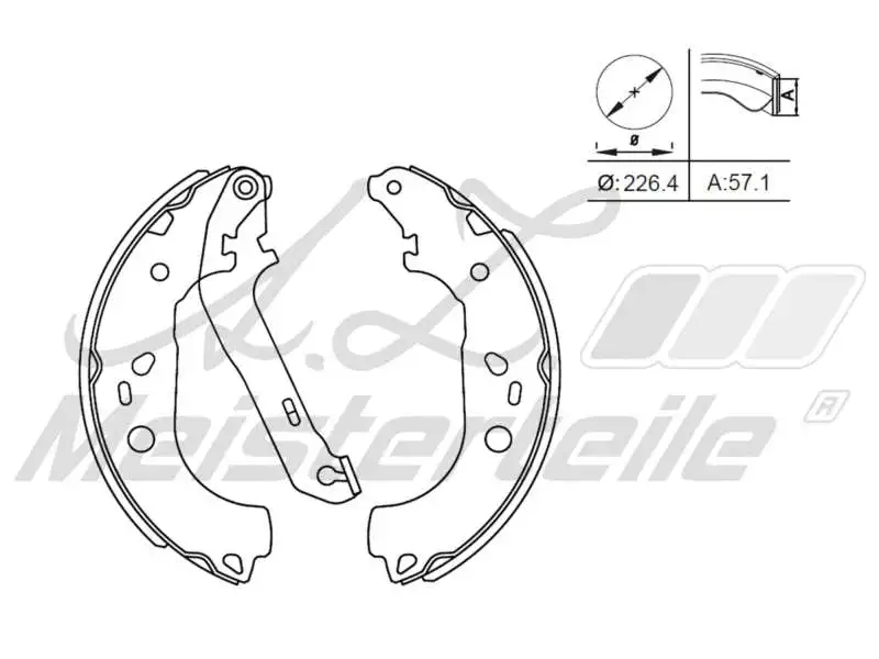 Brake Shoe Set (AZMT-44-026-1088)