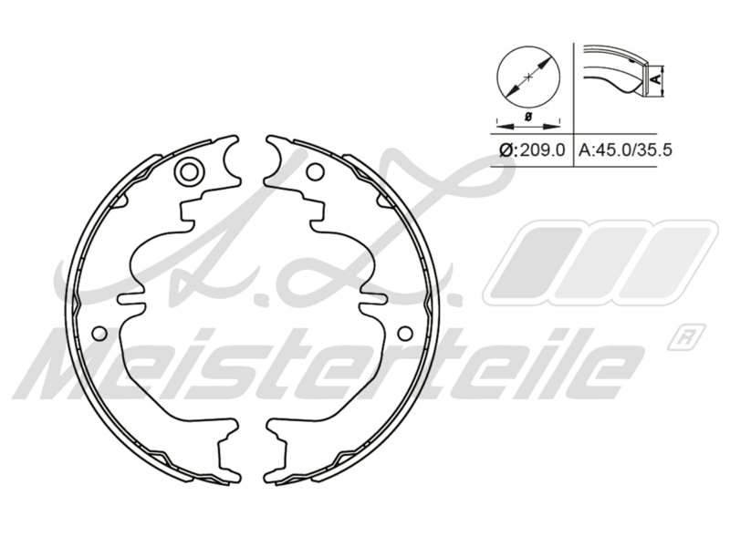 Brake Shoe Set (AZMT-44-026-1145)
