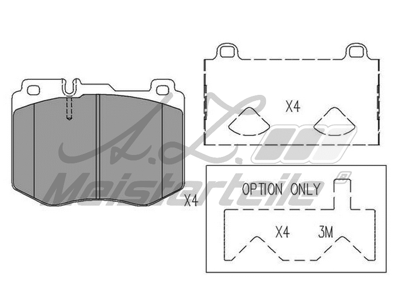Brake Pad Set, disc brake (AZMT-44-022-1918)