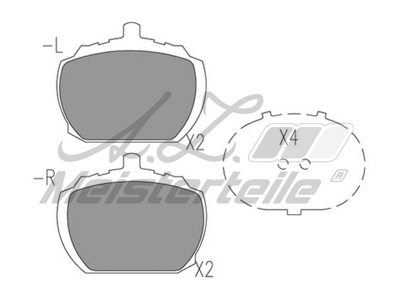 Brake Pad Set, disc brake (AZMT-44-022-2299)